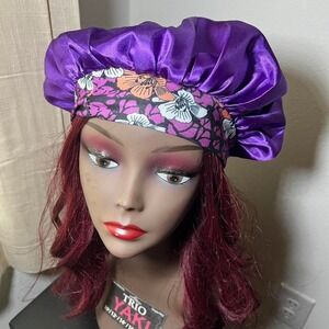 Purple Satin‎ Bonnet New